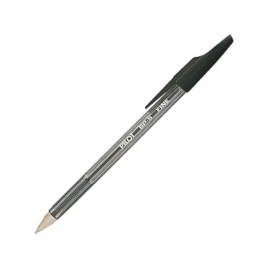 Pilot Better Ball Point Stick Pen Black Ink .7mm Dozen 35011 image {1}