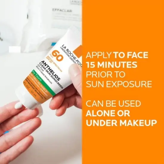 La Roche Posay Anthelios Clear Skin Dry Touch Face Sunscreen for Acne Prone Skin - SPF 60 image {4}