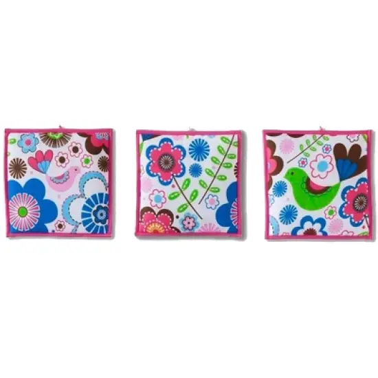 Bacati - Botanical Floral Birds Pink Multicolor 10 pc Crib Bedding Set with 2 Crib Fitted Sheets image {6}