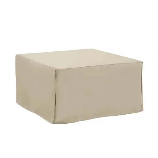 Outdoor Square Table & Ottoman Furniture Cover - Tan - Crosley image {3}