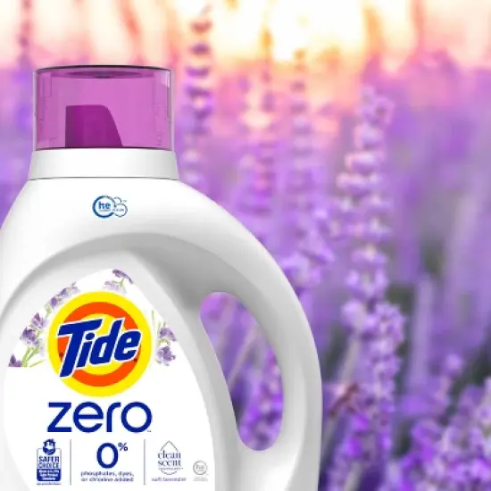 Tide Zero Soft Liquid Laundry Detergent - Lavender Scent image {6}