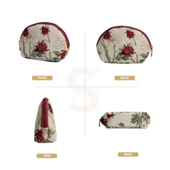 Signare USA Ladybug Red Cosmetic Bag/ Makeup Bag image {1}