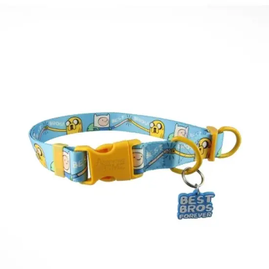 Crowded Coop, LLC Adventure Time Best Bros! Adjustable Nylon Dog Collar: Large image {1}