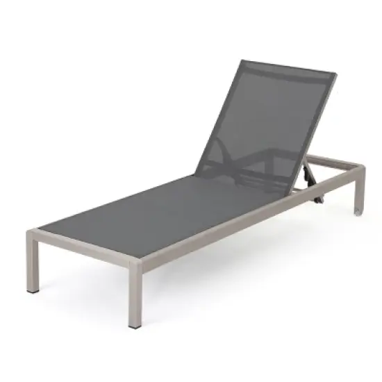 Cape Coral Aluminum & Mesh Chaise Lounge - Christopher Knight Home image {5}