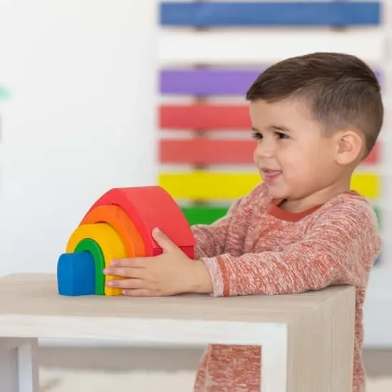 5-Piece Wooden Stackable Nesting Blocks Play Set image {1}