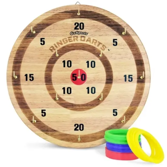 GoSports Ringer Darts Toss Game - Indoor Outdoor Hook Ring Toss Set for Kids & Adults image {1}