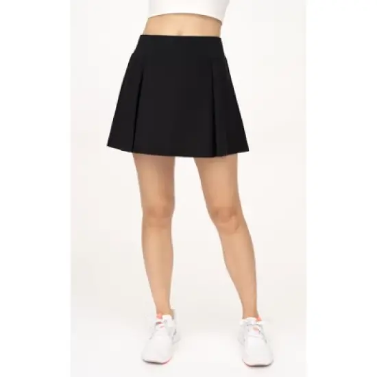 90 Degree By Reflex Womens Lightstreme Charm Pleated Skort with Built-in Short image {1}