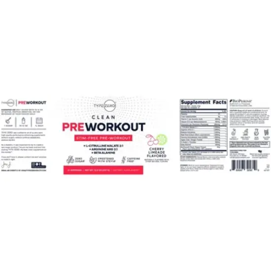 TypeZero Pre Workout (21 Servings, Cherry Limeade) image {4}