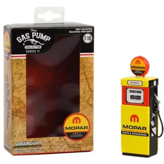 1951 Wayne 505 Gas Pump "MOPAR Parts & Accessories" Yellow "Vintage Gas Pumps" Series 11 1/18 Diecast Model by Greenlight image {2}