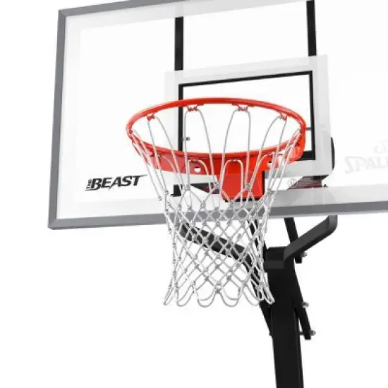Spalding 54" Glass Portable BEAST Basketball Hoop image {1}