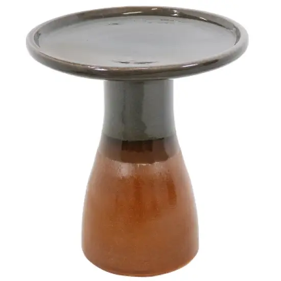 Sunnydaze Outdoor Weather-Resistant Garden Patio Simply Elegant High-Fired Smooth Ceramic Hand-Painted Bird Bath image {15}