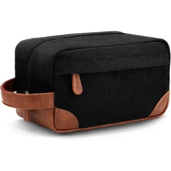 Narwey Toiletry Bag Hanging Dopp Kit for Men Water Resistant Canvas Shaving Bag with Large Capacity image {3}