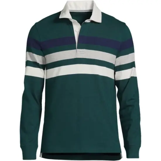 Lands' End Men's Long Sleeve Solid Rugby image {13}