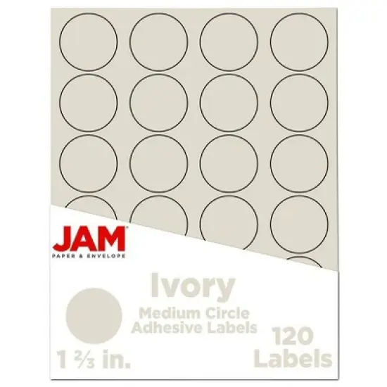 JAM Paper Circle Sticker Seals 1 2/3" 120ct image {9}