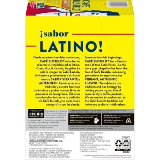 Cafe Bustelo CON LECHE Medium Roast Coffee Pods - 24ct image {4}