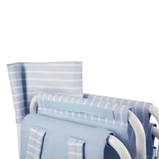 Picnic Time Outdoor Directors Chair - Mod Denim Stripes image {14}