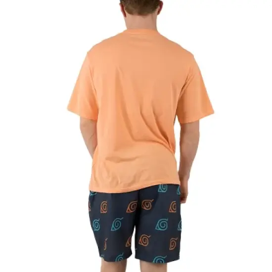 Naruto Classic Naruto Uzumaki Men's Crew Neck Short Sleeve Tee & Lounge Shorts Combo Set image {2}