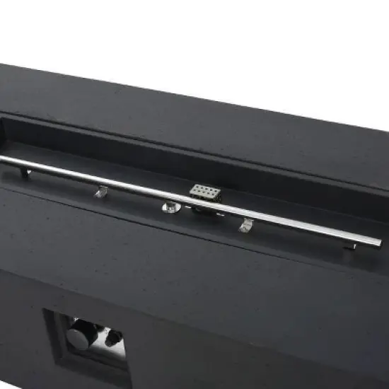 Augusta 6pc Wood & Wicker Chat Set with Fire Pit - Natural/Gray/Dark Gray - Christopher Knight Home image {9}