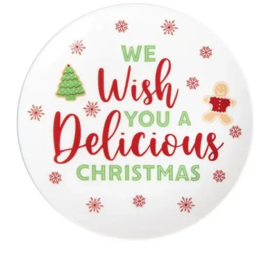 Gallerie II 6" Christmas Cute Humor Decorative Serving Plates Set of 2 image {1}