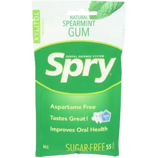 Spry - Gum - Spearmint Bag - Case of 12 - 55 ct image {1}
