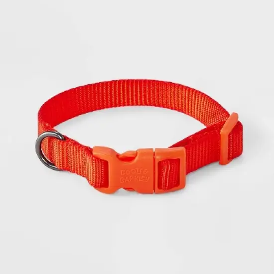 Basic Adjustable with Color Matching Buckle Dog and Cat Collar - Boots & Barkley&trade; Bright Orange image {3}