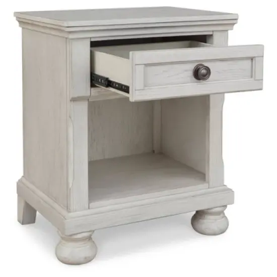 Robbinsdale 1 Drawer Nightstand White - Signature Design by Ashley image {2}