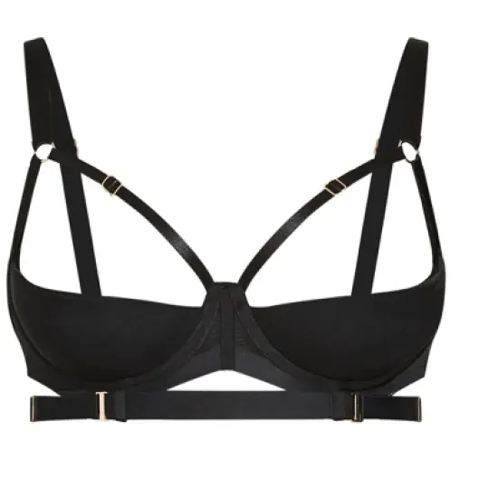 Women's Plus Size Avril Quarter Cup Bra - black | FOX & ROYAL image {2}