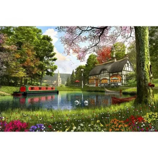 Wuundentoy Gold Edition: The Valley Cottage Jigsaw Puzzle - 1000pc image {1}