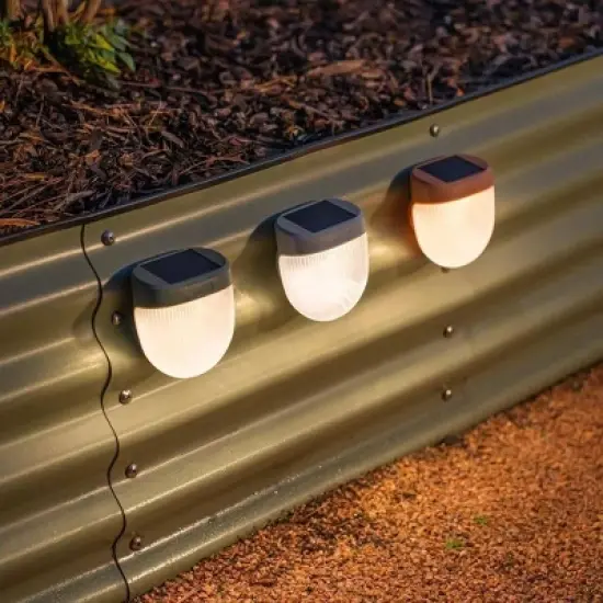 Vego Garden Rippled Solar Plastic Outdoor Wall Lights image {6}