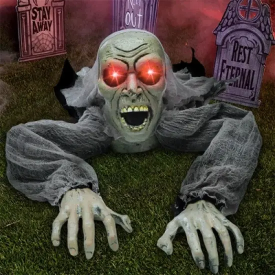 Joyfy Groundbreaking Zombie Halloween Decoration, Climbing Zombie with Sound and Flashing Eyes, Halloween D&eacute;cor for Outdoor Indoor image {7}