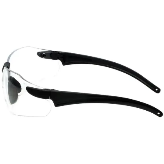 Calabria STS-146 Shatterproof Polycarbonate Safety Glasses in Black/Clear-(Frame Width: 127mm|Lens Height: 38mm) image {1}