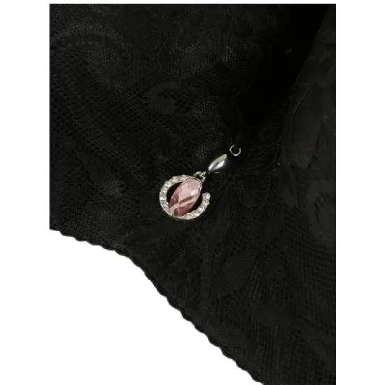 Allegra K Women Lace Front Full Coverage Push Up Non-Padded Underwire Cami Bra Lingerie image {2}