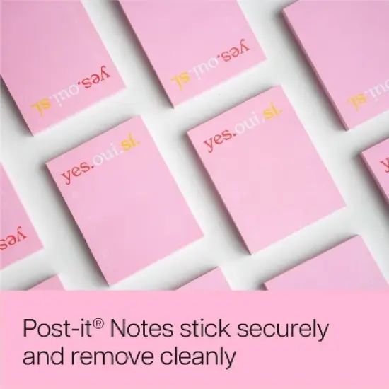 Post-it Yes, Oui, Si Sticky Notes 50 Sheets image {2}