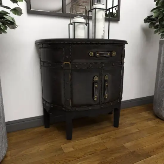 Wood Half Moon Buffet Dark Espresso - Olivia & May image {4}
