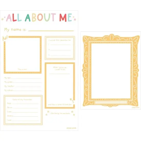 Pippi Post 60pk All About Me Frame Poster Kit, Teacher Supplies image {1}