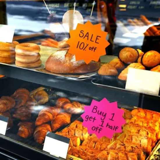 Juvale 120-Pack Bulletin Board Decorations, Blank Cutouts, Starburst Signs for Retail, Office Supplies, Sales, Poster Boards (6 Colors, 4x4 in) image {2}