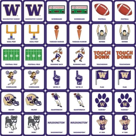 MasterPieces Officially Licensed NCAA Washington Huskies Matching Game for Kids and Families image {2}