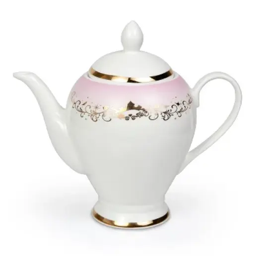 Ukonic Disney Princess 13-Piece Ceramic Tea Set | Ariel, Cinderella, Jasmine, Belle image {1}