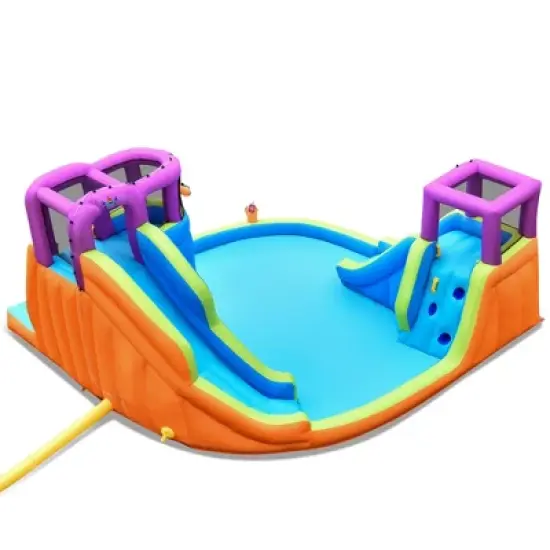 Costway 6 in 1 Inflatable Dual Slide Water Park Climbing Bouncer image {9}