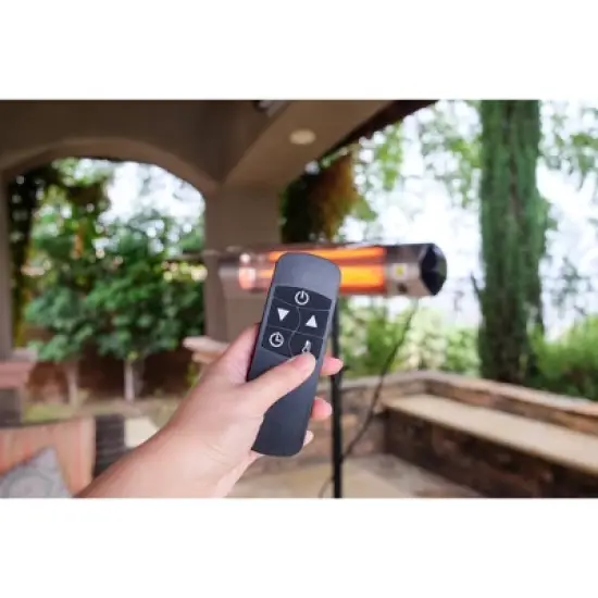 Kenmore Carbon Infrared 1500W Electric Patio Heater with Tripod & Remote Silver image {2}