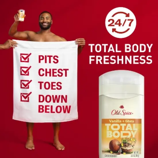 Old Spice Whole Body Solid Deodorant for Men - Vanilla & Shea - Aluminum-Free 3oz image {2}