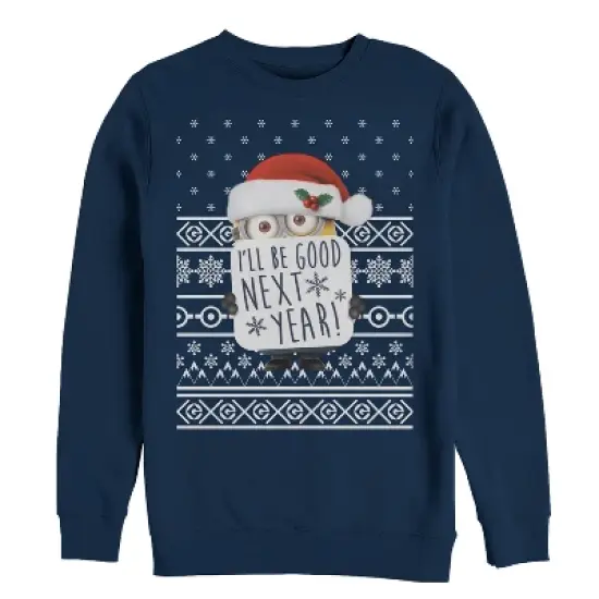 Men's Despicable Me Christmas Good Minion Sweatshirt image {2}