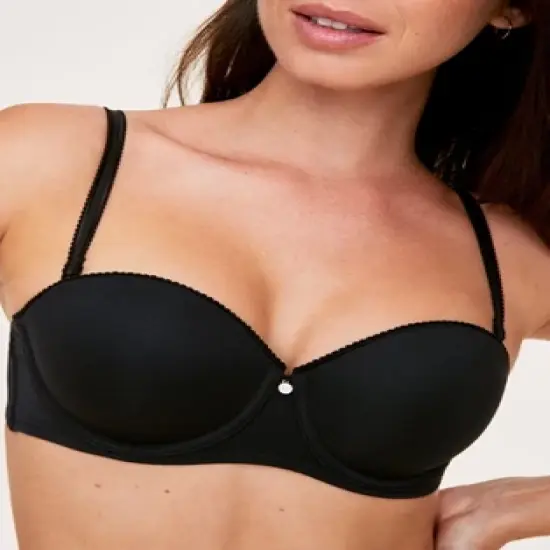 Adore Me Women's Cecilia Balconette Bra 32D / Jet Black image {1}