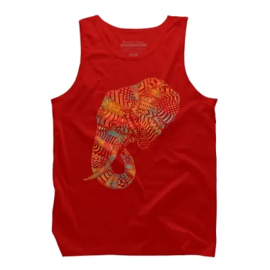 Men's Design By Humans Elephant (Majestic) By kase Tank Top image {8}