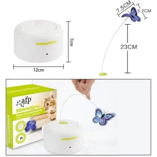 Allforpaws Interactives Cat Toy Motion Activate Cat Toys Butterfly Flutter Bug image {5}