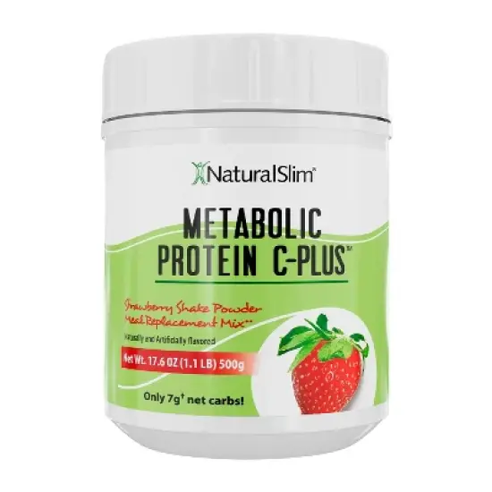 NaturalSlim Metabolic Protein C-Plus Strawberry Protein Shake Powder, 10 Servings image {2}