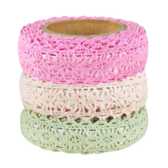 Decorative Lace Tape, 200cm L x 15mm W (set of 3) image {3}