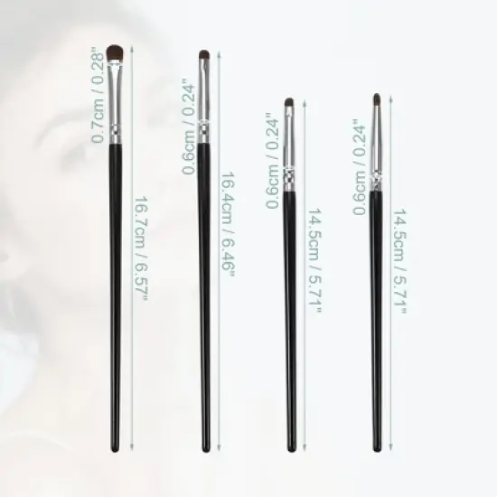 Unique Bargains Face Makeup Brushes Sets 4 Pcs image {4}