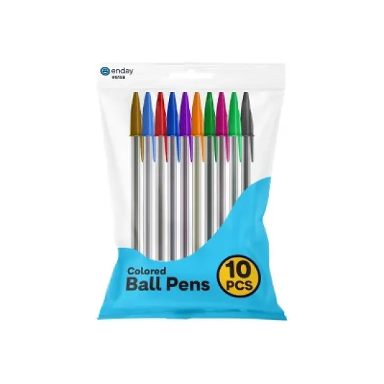 Ball Pen Color Stick Pen 10 pack image {1}
