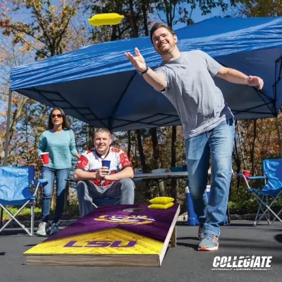 NCAA LSU Tigers 2'x4' Wood Cornhole Set image {6}